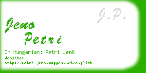 jeno petri business card
